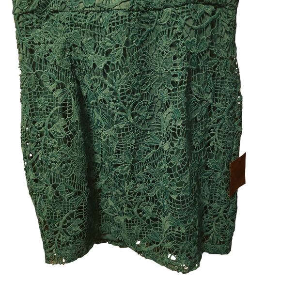 Lulu's green lace mini dress NWT size Large - Picture 4 of 7